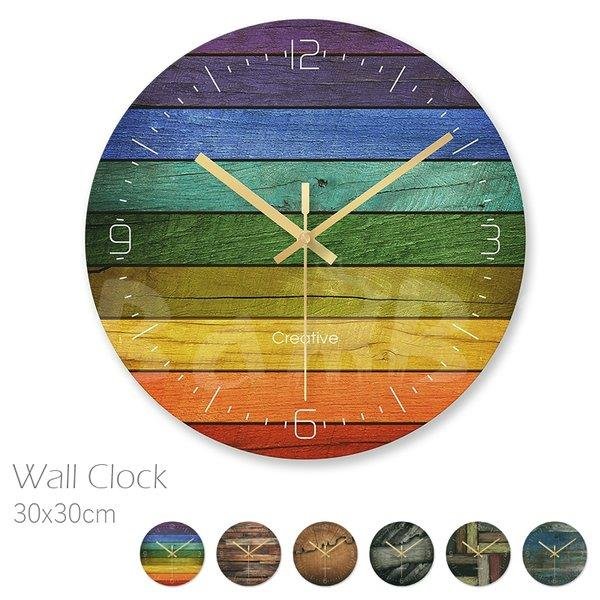 時計 壁掛け 掛け時計 オシャレ 北欧 おしゃれ シンプル 静音 強化ガラス フック付きの通販は