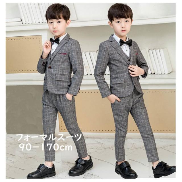 男の子 フォーマル スーツ セットアップ 子供フォーマル スーツ 子供服 キッズスーツ 七五三 こども スーツ 上下セット ジュニア_1