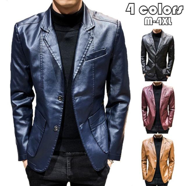 レザージャケット 春秋冬 ライダースジャケット メンズ バイクジャケット ジャケット アウター 合革 PUレザー 革ジャン 革ジャケット 大きい　レザーコート 人気