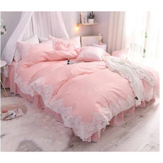 布団カバー 姫系 無地 掛け布団カバー 4点セット 洋式 可愛い 敷き布団カバー 寝具カバーセット おしゃれ フランネル 暖かい プリンセス ベッドカバー 姫 布団カバー 姫系 掛け布団カバー 4点セット シングル 洋式 可愛い