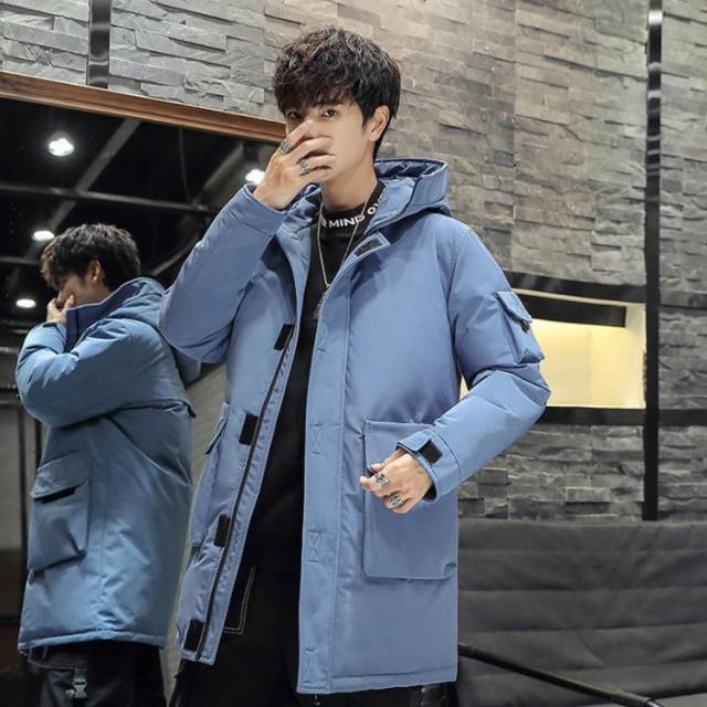 ダウンジャケット メンズ ダウンコート ロング丈 80%ダウン 全4色 冬服 