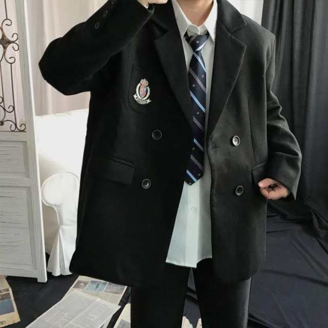 スクール 送料無料 ブレザー 学生服 スーツ 制服 上下セット 男子用