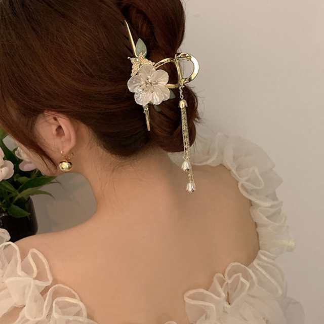 まとめ髪 ねじねじ ツイスト バンス ヘアクリップ メタル 金属