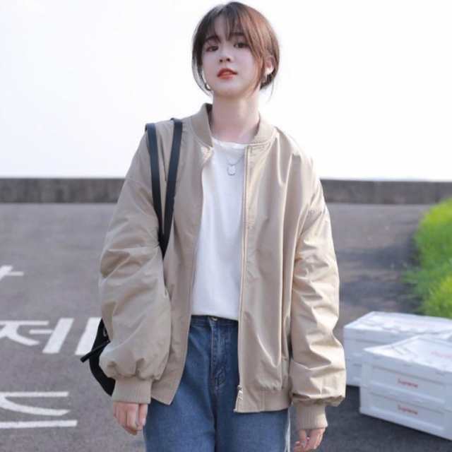 MA-1 ジャケット カジュアル ノーカラージャケット ライトアウター スカジャン レディース 無地 秋服 ゆったり 薄手 裏地付き 秋物  撥水の通販はau PAY マーケット NEXT au PAY マーケット－通販サイト