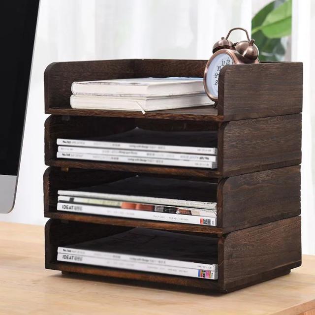 豊岡クラフト 文具シェルフLX 木製 小物入れ 森林楽