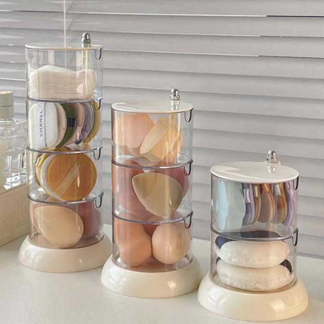 パフ ケース スポンジ メイク ボックス 収納 スポンジ入れ ケース 3個