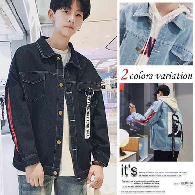 18春秋新作 デニムジャケット メンズ Gジャン 長袖 プリント デニムコート カッコイイ ジージャン スプリングコートの通販はau Pay マーケット Mmc