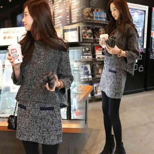 スカートセットアップ レディース 秋冬 長袖 ツイードセットアップ 長袖ブラウス スカート ショット丈 上下セット 結婚式 韓国の通販はau Pay マーケット Mmc