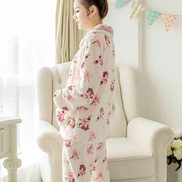 2点パジャマ レディース 秋冬 ふわもこ パジャマ 花柄 フランネル 長袖パジャマ 厚手 上下セット 暖かい 部屋着 もこもこ の通販はau Pay マーケット Mmc