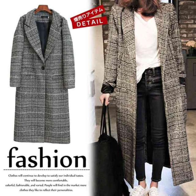 チェスターコート レディース 秋冬 チェック柄コート 厚手 チェスターコート 韓国風 ロング丈 チェスターコート 長袖アウター の通販はau Pay マーケット Mmc