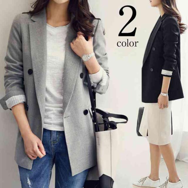 テーラードジャケット レディース スーツジャケット コート ジャケット カーディガン カジュアル おしゃれ 黒 オフィス 通勤 の通販はau Pay マーケット Mmc