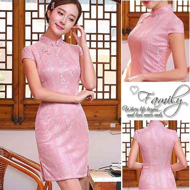 チャイナドレス ミニ チャイナドレス 服 チャイナドレス 大きいサイズ チャイナドレス セクシー 半袖 上品 ピンク レース 梅の通販はau Pay マーケット Mmc