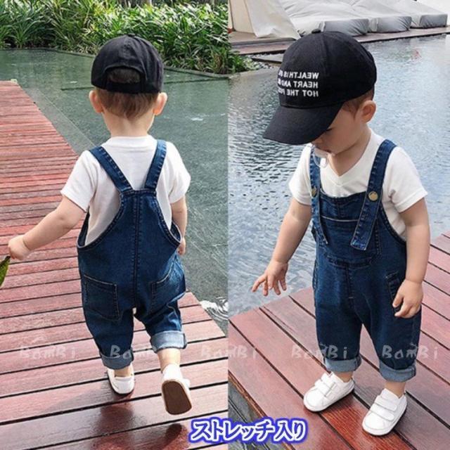 オーバーオール 子供服 ストレッチ入り デニムオーバーオール 女の子 男の子 キッズ ベビー サロペット オールインワン シンプルの通販はau Pay マーケット 吉成商店