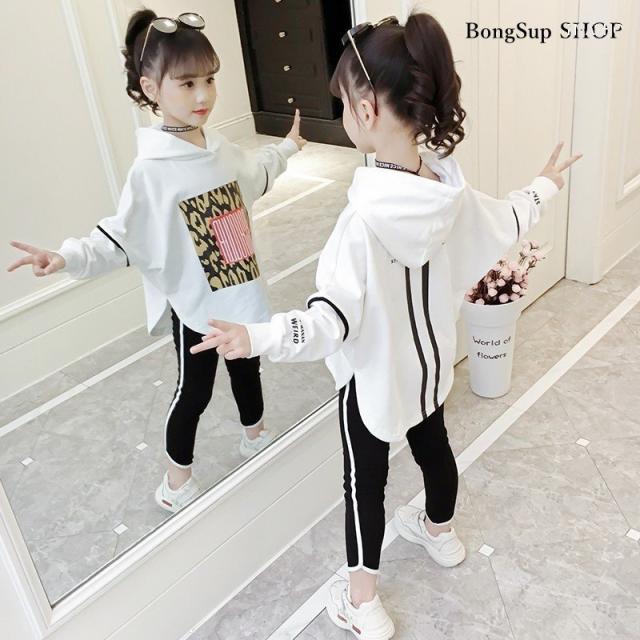 セットアップ 韓国子供服 女の子 2点セット 長袖 上下セット パーカー+