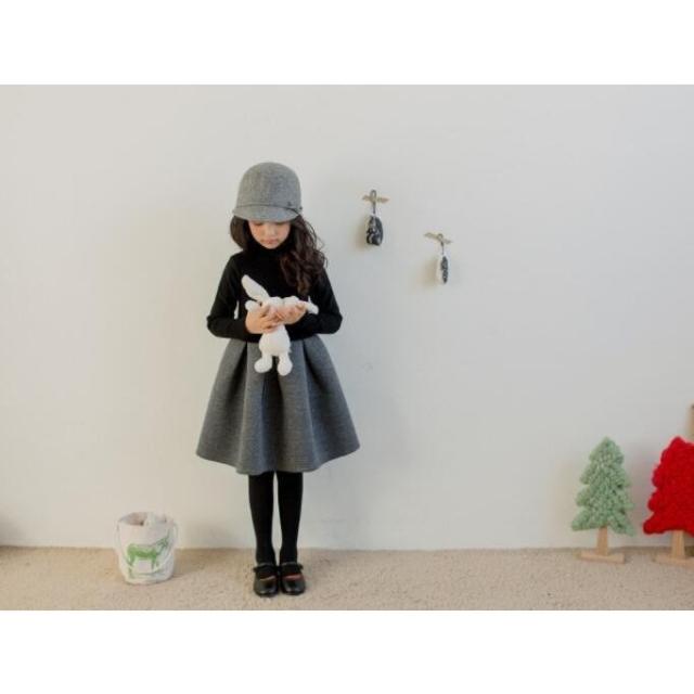 年末セール子ども ワンピース 長袖 韓国子供服 子供ドレス 女の子 ピアノ 発表会 合唱団 七五三 キッズ フォーマルドレスベビードレス 可愛い 黒ワンピ　裏起毛_4