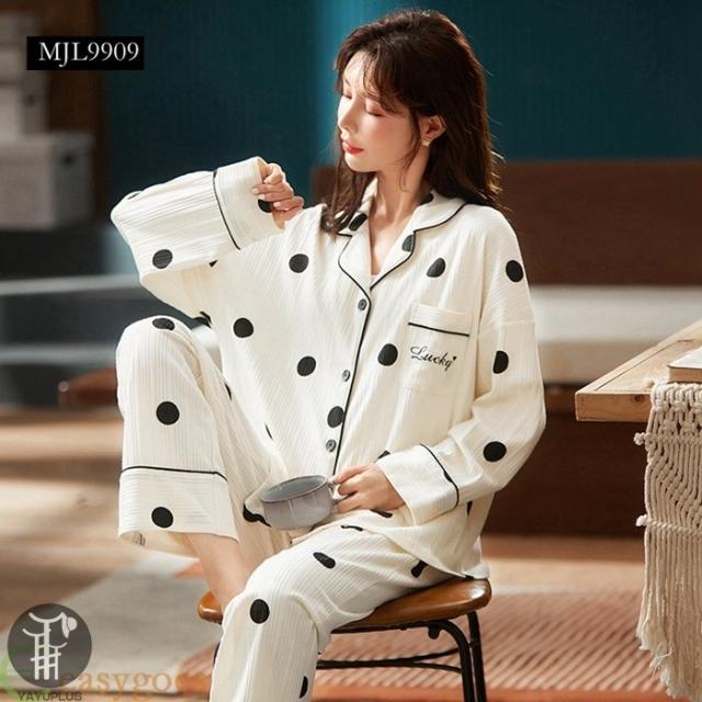 ルームウェア パジャマ 上下セット レディース 春 長袖 パジャマ 可愛い ルームウェア 部屋着 外出 お出かけ 女性用 大人 ナイトウェア の通販はau Pay マーケット Mmc