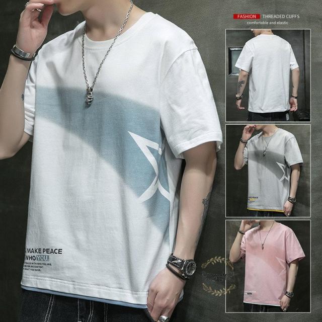 21新作 メンズ Tシャツ 半袖 クルーネック 綿トップス 重ね着風 春 夏 スポーツウェア おしゃれ ゆったり 大きいサイズ カジュアル の通販はau Pay マーケット Mmc