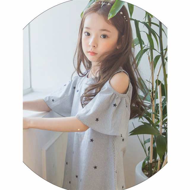 子供服 ワンピース 160 韓国子ども服 キッズ 女の子 夏 半袖ワンピース 肩出し 子供ドレス 結婚式 誕生日 ベビー服 お姫様 おしゃれ 可愛の通販はau Pay マーケット Mmc