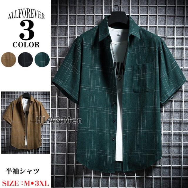 半袖シャツ メンズ チェックシャツ カジュアルシャツ 半袖 チェック柄 ビジネス トップス 夏服の通販はau Pay マーケット Mmc