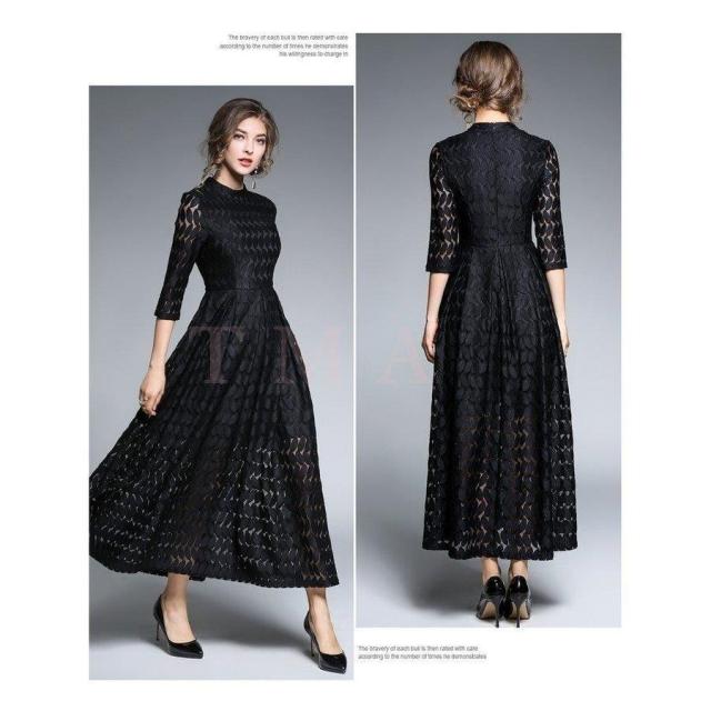 マキシワンピース ワンピース レディース オシャレ 黒ワンピ 長袖 Aラインワンピース おすすめ 韓国風 秋 通勤 着痩せ 40代 着痩せ 上品 の通販はau Pay マーケット Mmc