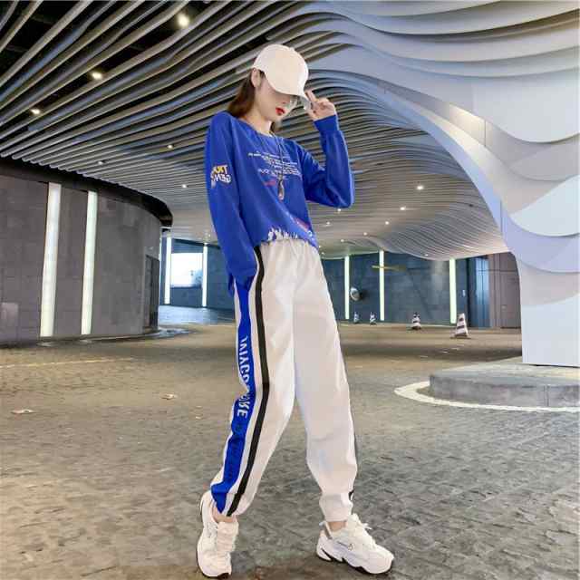 セットアップ 2点 レディース トップス パンツ ストリート 原宿系 ヒップホップ ダンス衣装 スポーツウェア 韓国ファッション  カジュアルの通販はau PAY マーケット - MMC