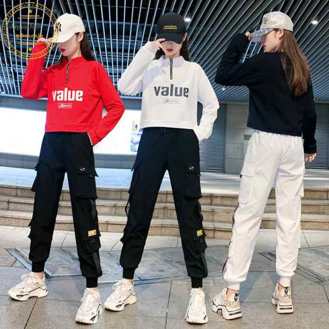 L パンツ ストリート ファッション スポーツ カジュアル 韓国 黒