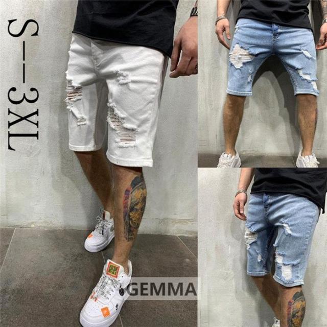 ダメージ加工 デニムジーンズ ショートパンツ ショートパンツ ハーフパンツ メンズ デニムパンツ 半ズボン スリム ショーツ ハーパン の通販はau Pay マーケット Mmc