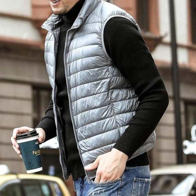 送料無料】メンズ インナーダウンベスト ライトダウンベスト ショート