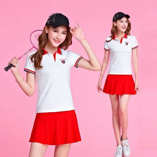 Amazon | ゴルフウェア 半袖 ポロシャツ スカート セットアップ