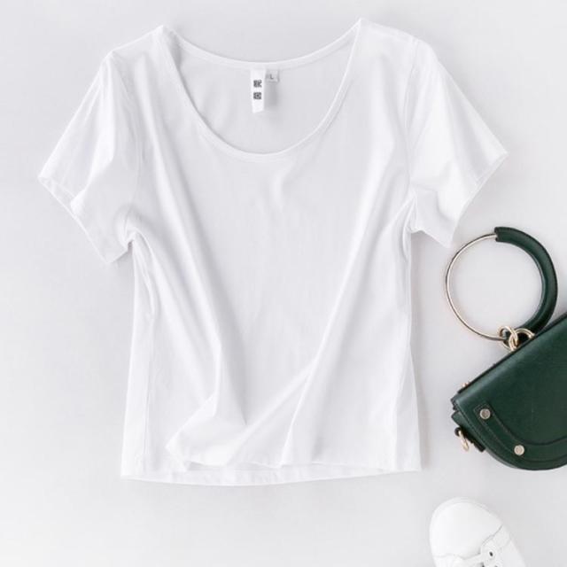 Tシャツ レディース 半袖Tシャツ へそだし ラウンドネック