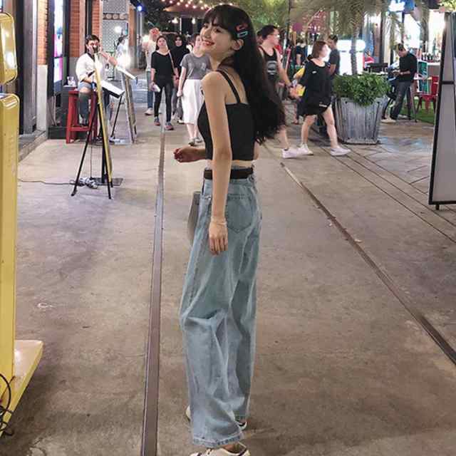 新品未使用 ハイウエスト ワイドパンツ パンツ ボトムス デニム