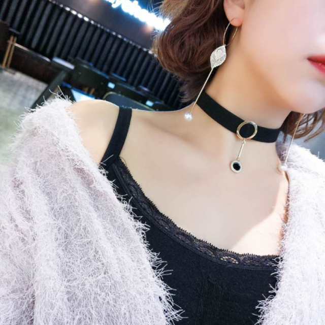 アクセサリー★unif★かわいいリングチョーカー★