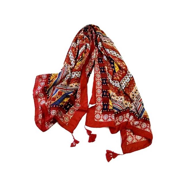 使い方いろいろある タッセル付きストール ストール 大判 大判ストール ショール マフラー Uvカット 羽織 紫外線対策 日焼け防止 肩の通販はau Pay マーケット Mmc
