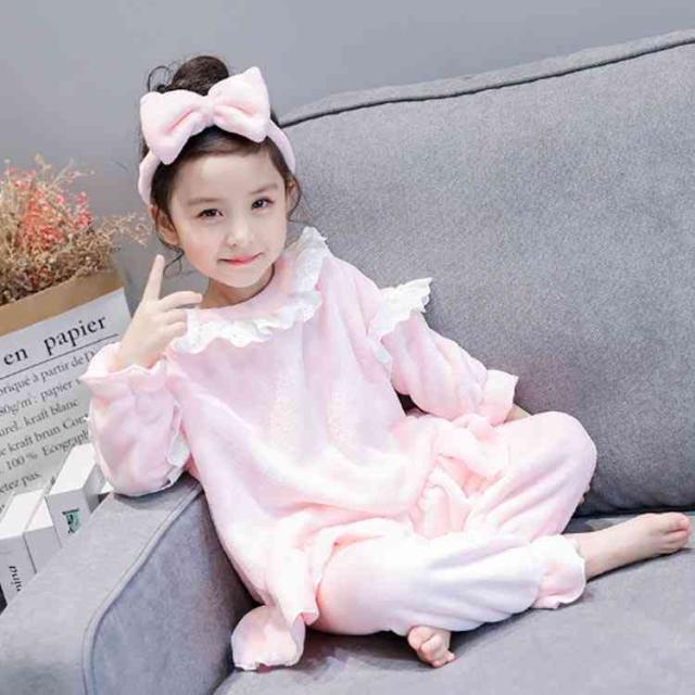 子供服 パジャマ ルームウェアヘアバンド付き 3点セット セットアップ 女の子 モコモコ ふわふわ 部屋着 寝間着 長袖 レースの通販はau Pay マーケット Mmc