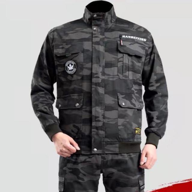 作業服 セットアップ ツイル生地 迷彩柄 ジャケット メンズ ロング