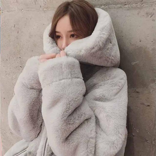 もこもこ ボア ジャケット レディース ブルゾン 冬 フェイクファー