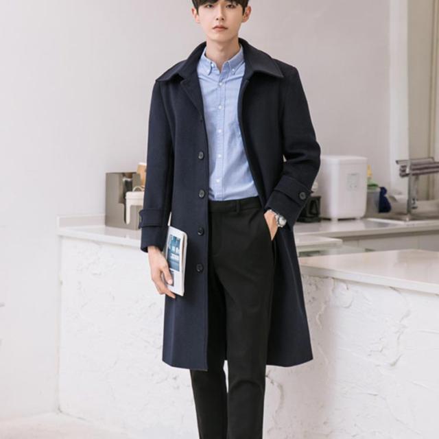 ウールコート メンズ ステンカラーコート 秋冬 トレンチコート ウール混 コート ロングコート ステンカラージャケット ウールジャケット 上着 アウター 防寒 暖かい ロング丈 ビジネスコート 細身 フォーマル ビジネス 冠婚葬祭 葬式 結婚式 冬服 秋服 秋冬 冬 秋 送料無料 ウールコート メンズ ステンカラーコート 秋冬 トレンチコート ウール