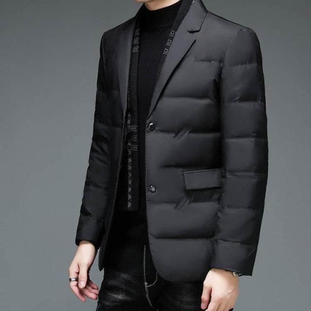 ダウンジャケット メンズ ダウン入り アウター ビジネス ブレザー
