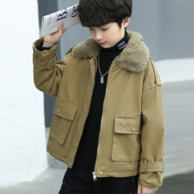 キッズ デニムジャケット 裏起毛 もこもこ ツイル生地 子供服 男の子 