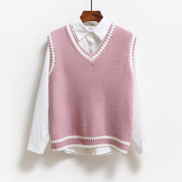 送料無料 Vネック スクールベスト 制服 学生服 年間使いやすい  