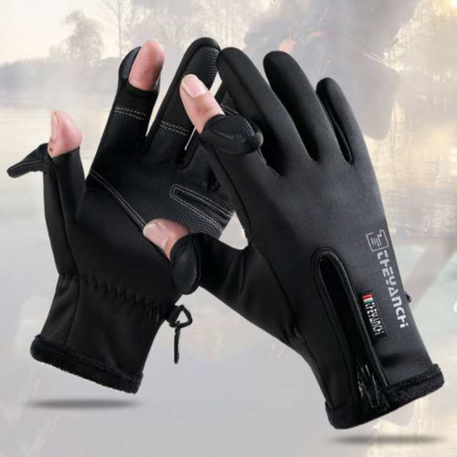 手袋 レディース スマホ対応 起毛素材 ブラック 韓国 防寒対策 - 小物