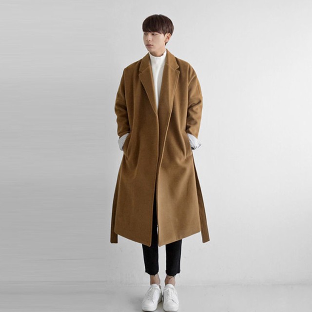 【送料無料/即納】  PReni] ステンカラー ベーシック 無地 メンズ チェスターコート 服＆ファッション小物