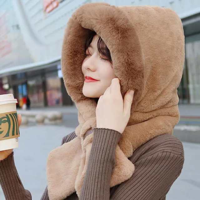 miniministore マフラー帽子うさぎ耳 ファー帽子ボア帽子