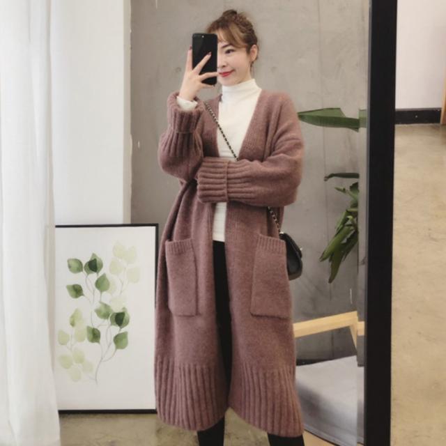 AP STUDIO ロングカーディガン レディース マキシ丈 リブ マキシ