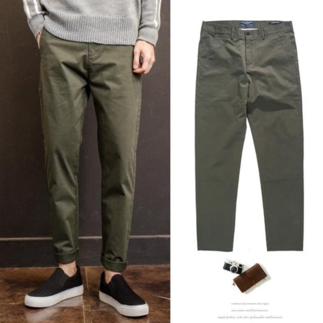 ストレートパンツ ロングパンツ メンズ 長スボン チノパン ストレート 