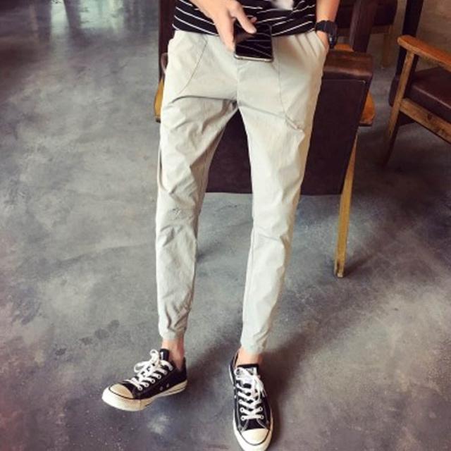 ジョガーパンツ/スキニーパンツ/メンズ/9分丈/無地/ストレッチ
