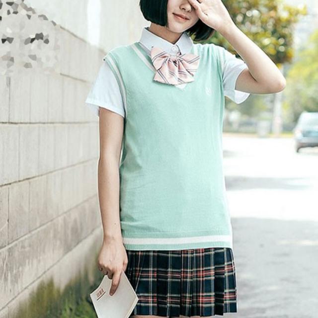 ベスト レディース 女性用 制服 ニット ボーダー 上品 遮熱 透け防止 ストレッチ 速乾 ホテル フロント 旅館 カーシーカシマ ENJOY ESV894 刺繍 プリント ニットベスト レディース Vネック スクールベスト ボーダー