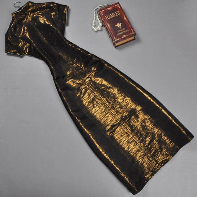 半袖チャイナドレス　チャイナワンピース　旗袍　レディース　刺繍　鳳凰柄　大人シルエット　エレガント　ゴージャス　セレブ　コスプレ 半袖チャイナドレス チャイナワンピース 旗袍 レディース 刺繍 鳳凰柄