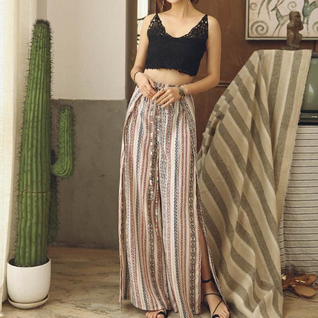 ワイドパンツ/レディース/女性用/ガウチョパンツ/ロングパンツ