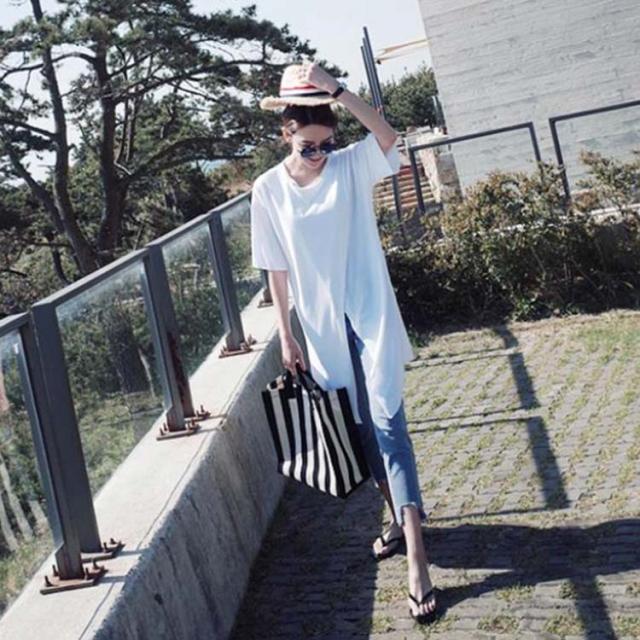 半袖Tシャツワンピース アシンメトリー ASYMMETRIC T-SHIRT DRESS アシンメトリーTシャツワンピース